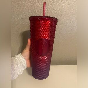 Starbucks Disney Pink and Purple Ombré Diamond Studded Venti Tumbler 24 oz.